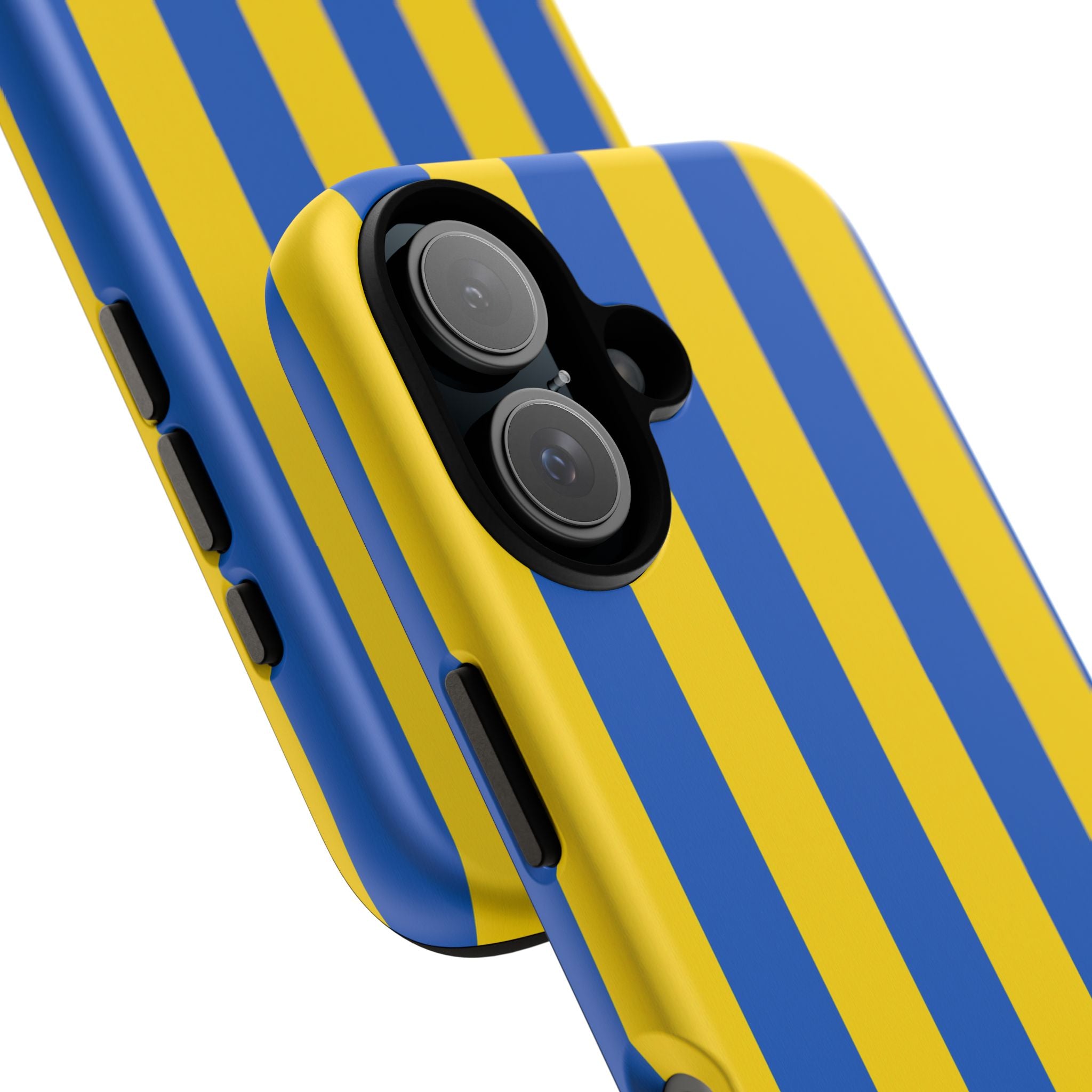 Blue and Yellow Striped Phone Case - Tough Cases