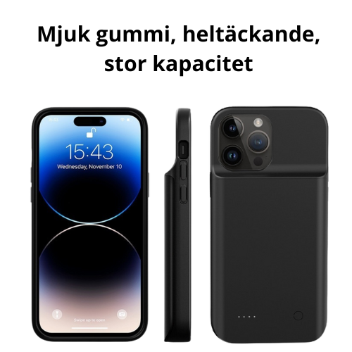 Mjukt bakskal med splint och trådlös powerbank för mobiltelefon