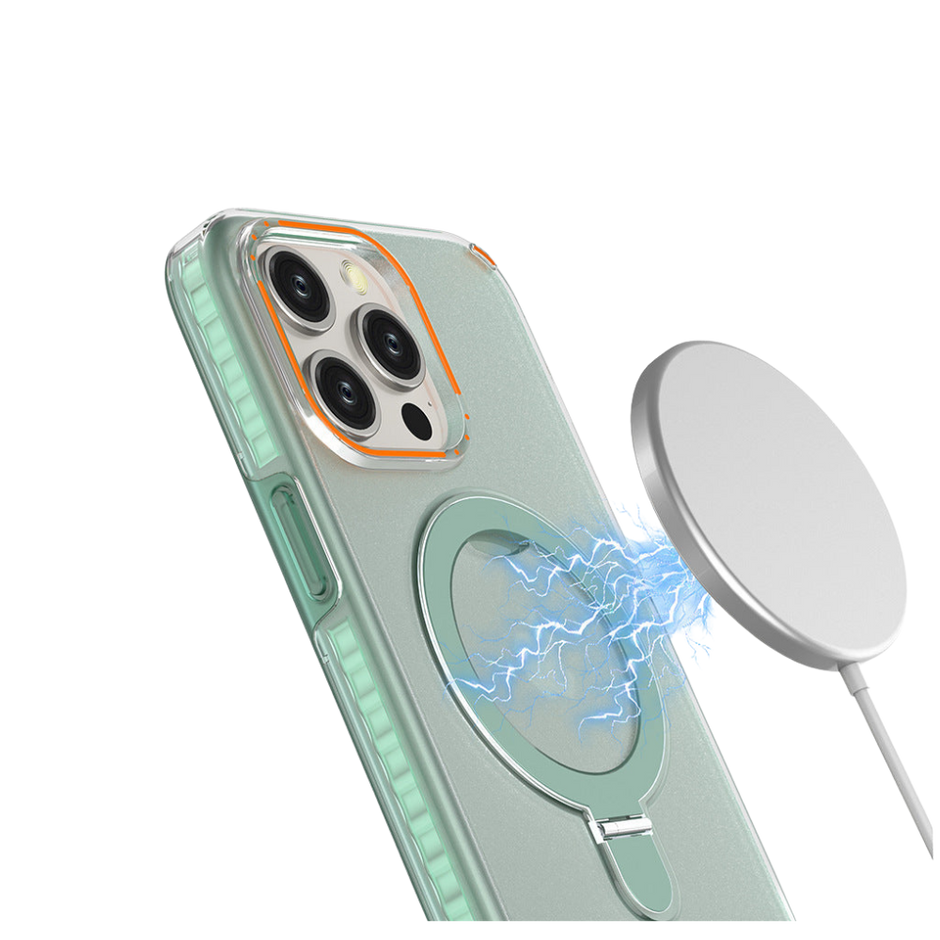 Ny färgglad magnetisk stödhållare med telefonfodral och ställ