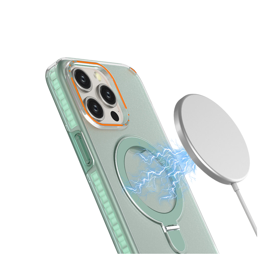 Ny färgglad magnetisk stödhållare med telefonfodral och ställ