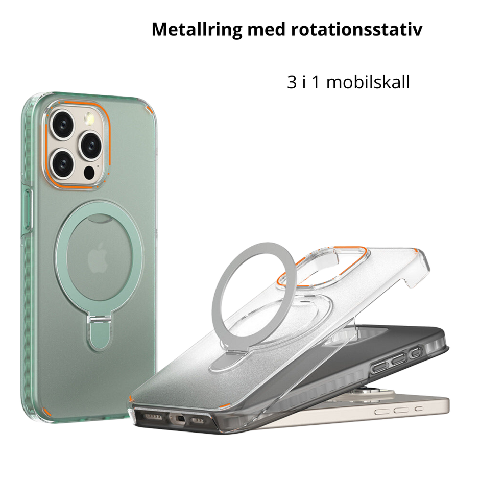 Ny färgglad magnetisk stödhållare med telefonfodral och ställ