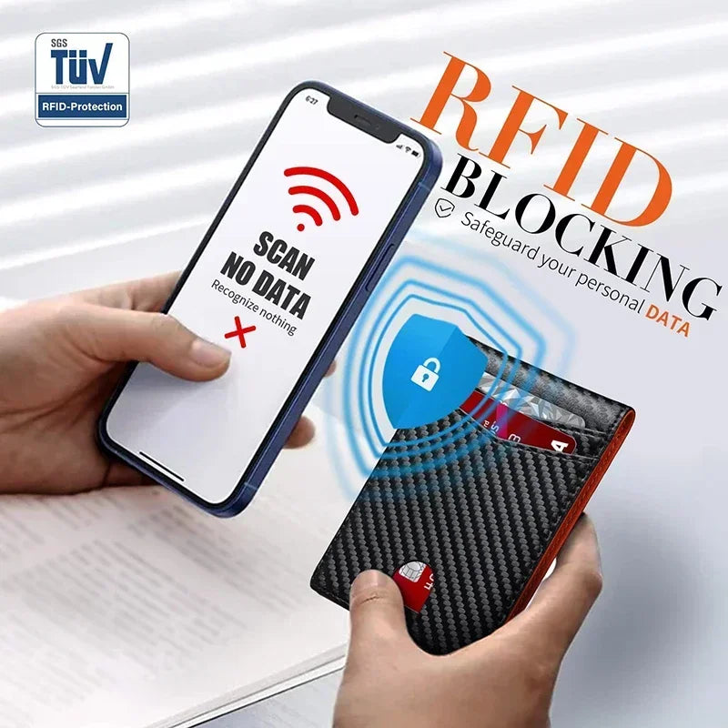 Kompakt plånbok i mikrofiberläder – Stilren och praktisk