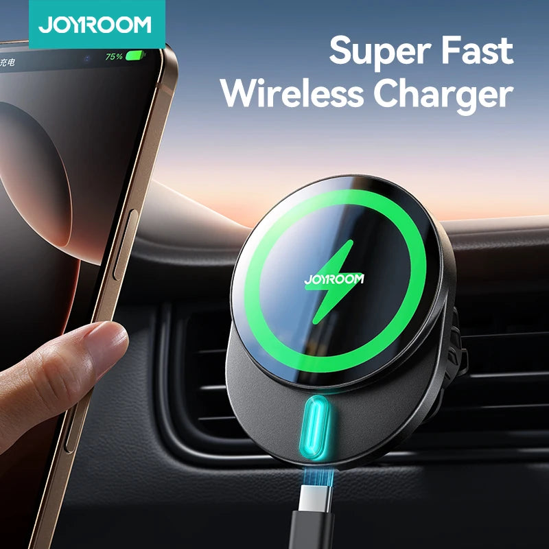 Joyroom 15W Magnetisk Trådlös Bilhållare & Laddare