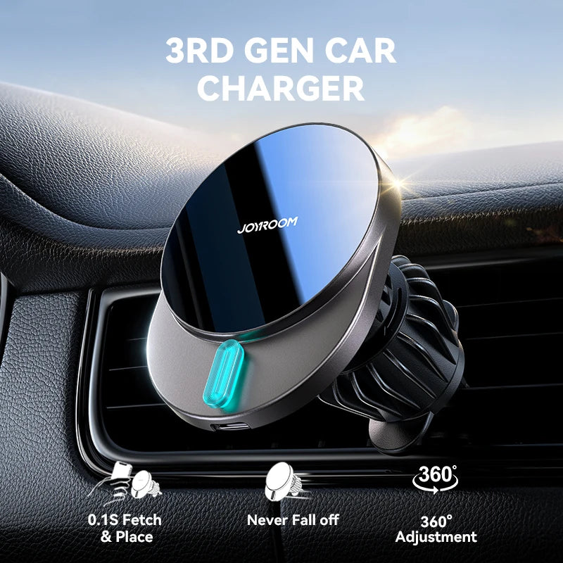 Joyroom 15W Magnetisk Trådlös Bilhållare & Laddare
