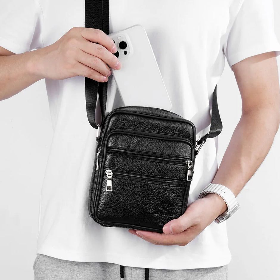 Herrväska i Äkta Läder – Stilren & Funktionell