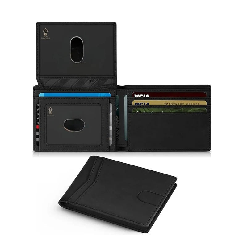 Stilren unisex-plånbok i PU-läder med randigt mönster