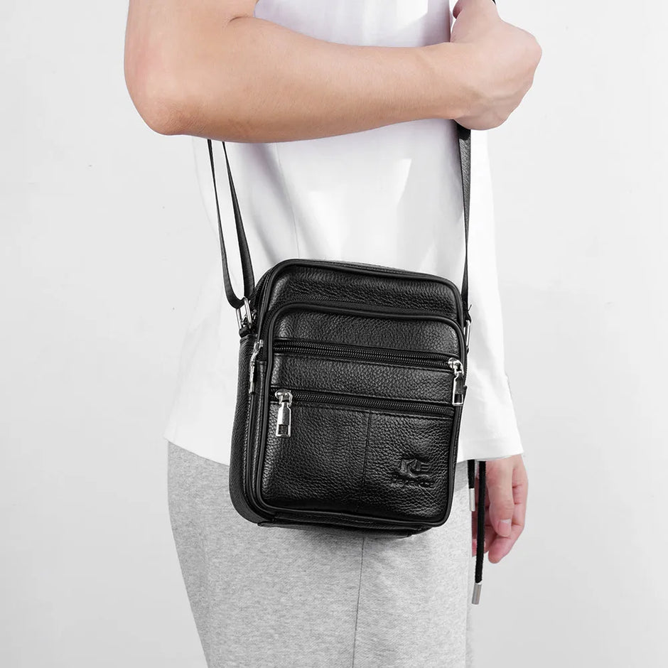 Herrväska i Äkta Läder – Stilren & Funktionell